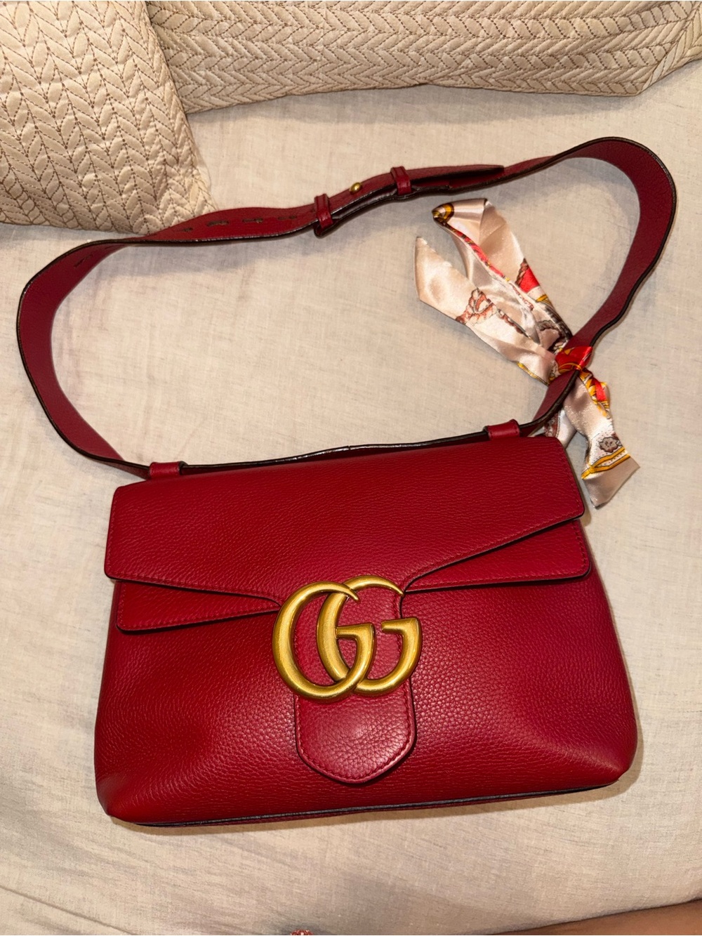 Gucci GG Marmont Red Medium - Picture 1 of 7